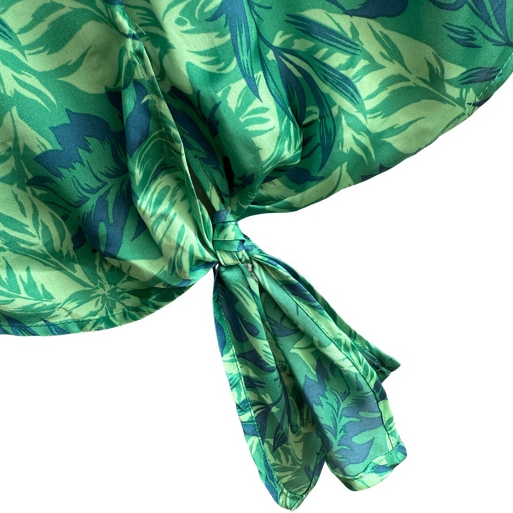 Eclair Button Down Sleeveless Blouse Tropical Pri… - image 6